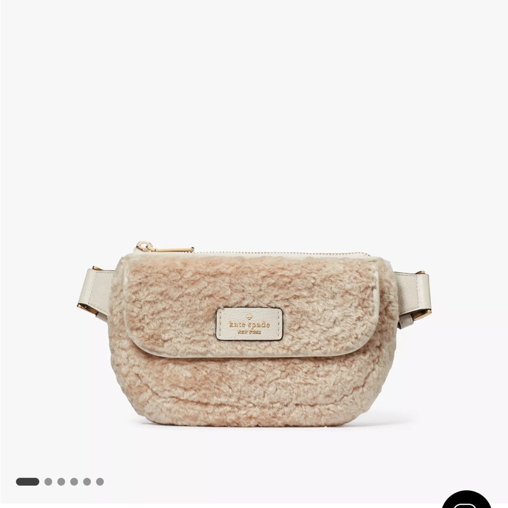 Rosie Faux Shearling Belt Bag NWT